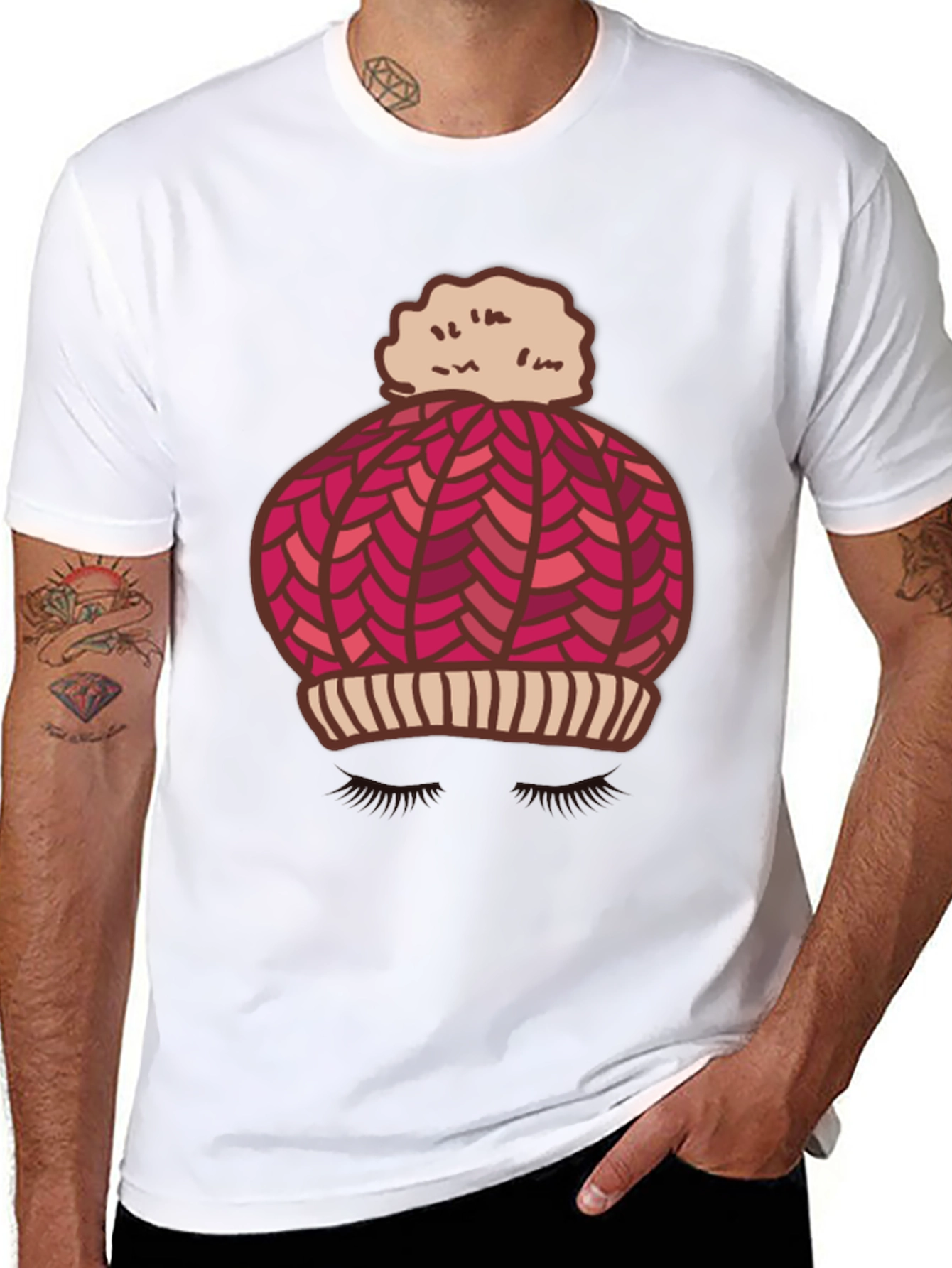 Whimsical Winter Hat Graphic Tee - Stylish and Fun