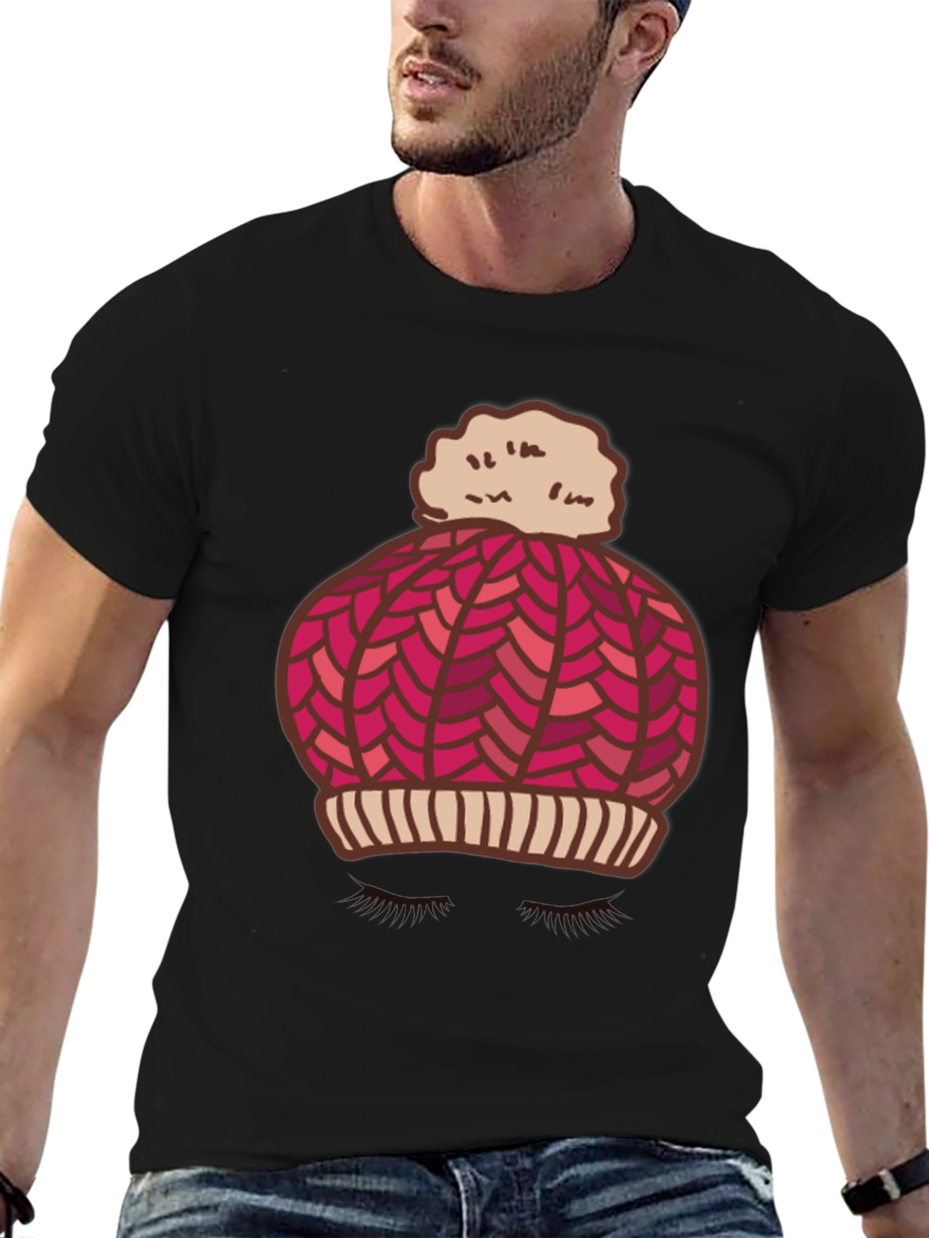 Whimsical Winter Hat Graphic Tee - Stylish and Fun