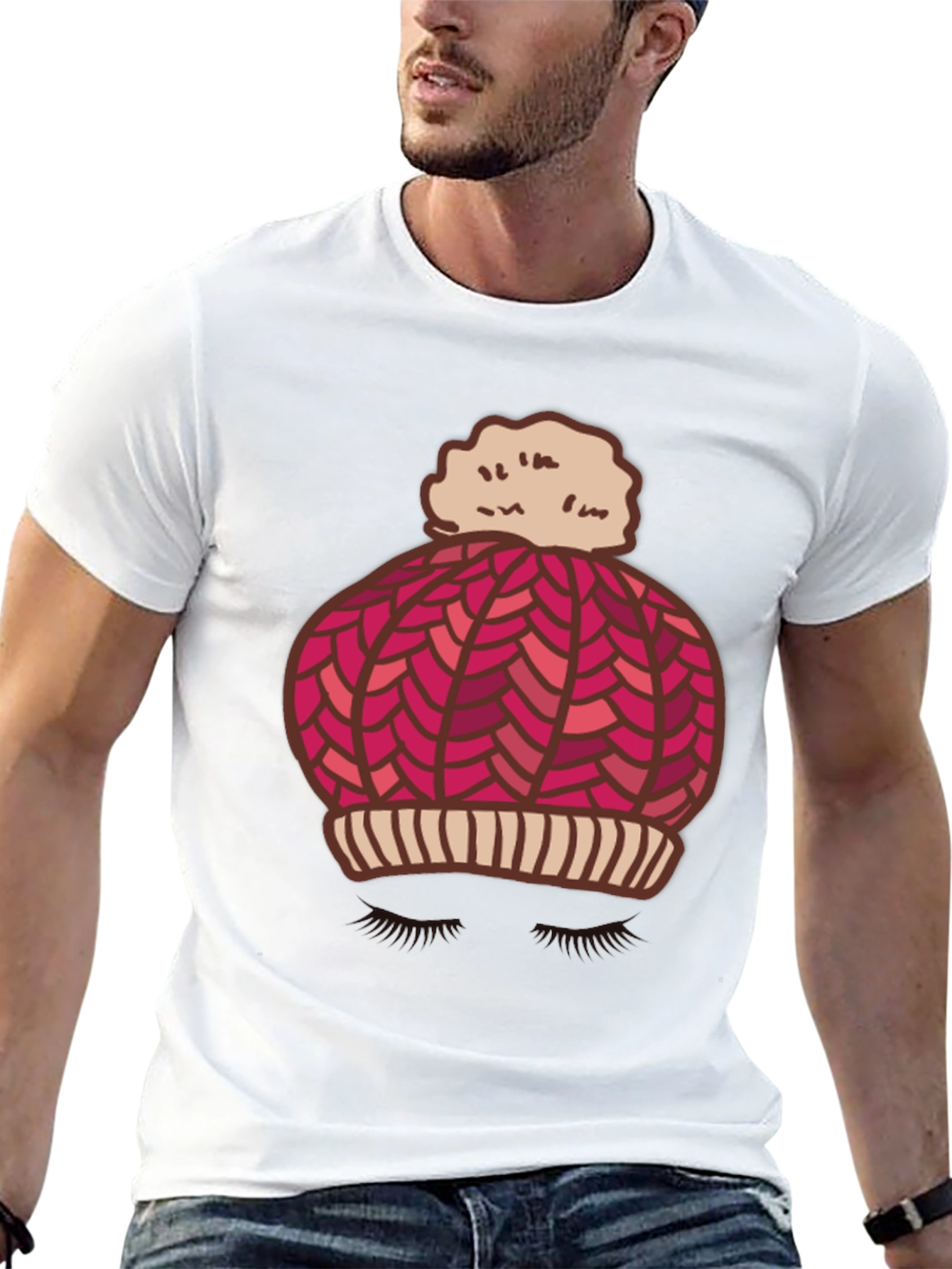 Whimsical Winter Hat Graphic Tee - Stylish and Fun