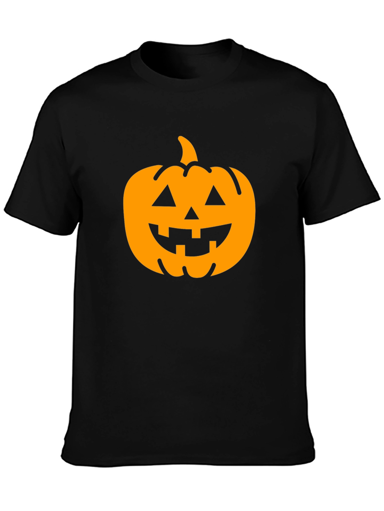 Halloween Pumpkin Graphic Tee - Black