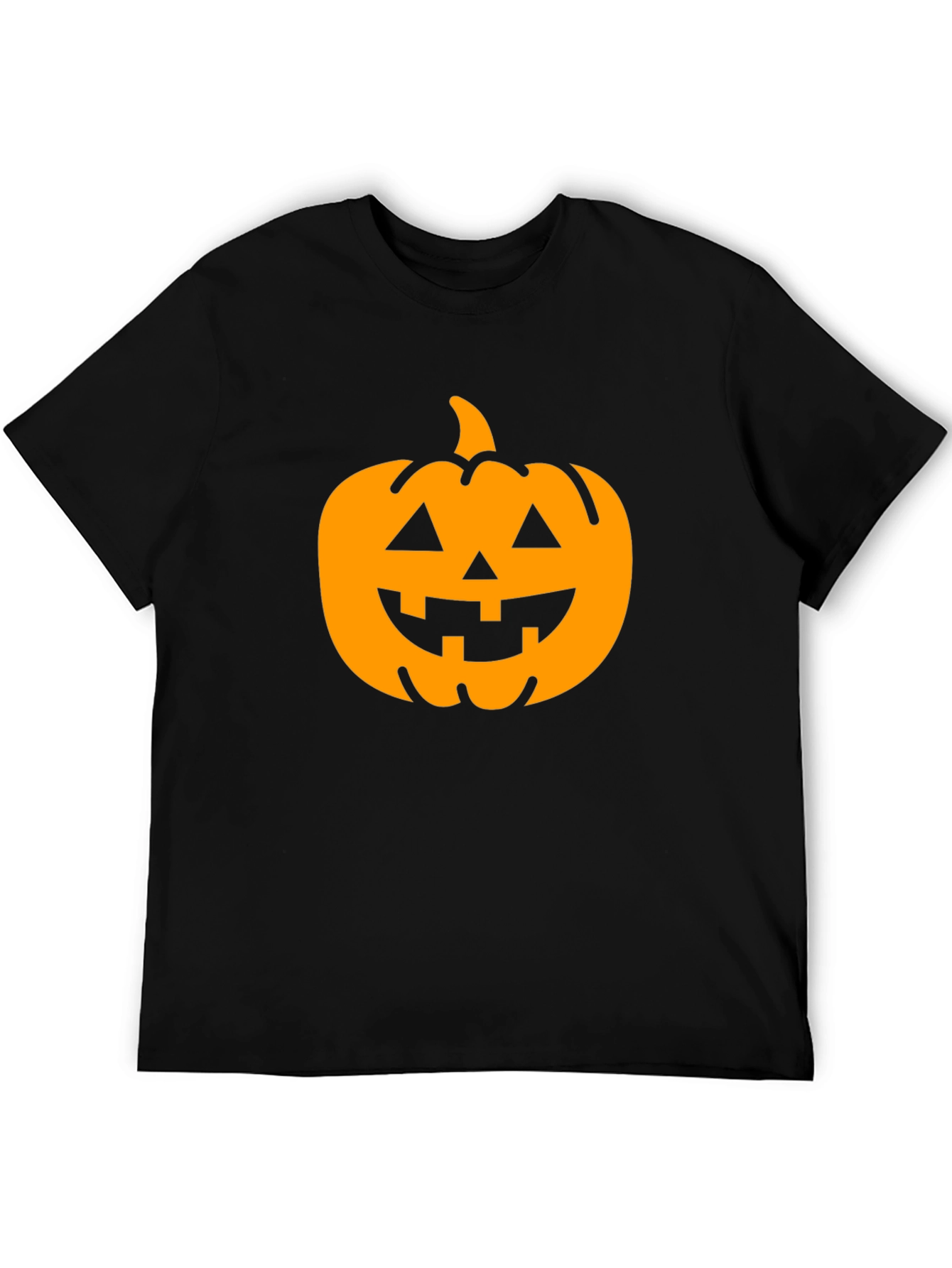 Halloween Pumpkin Graphic Tee - Black