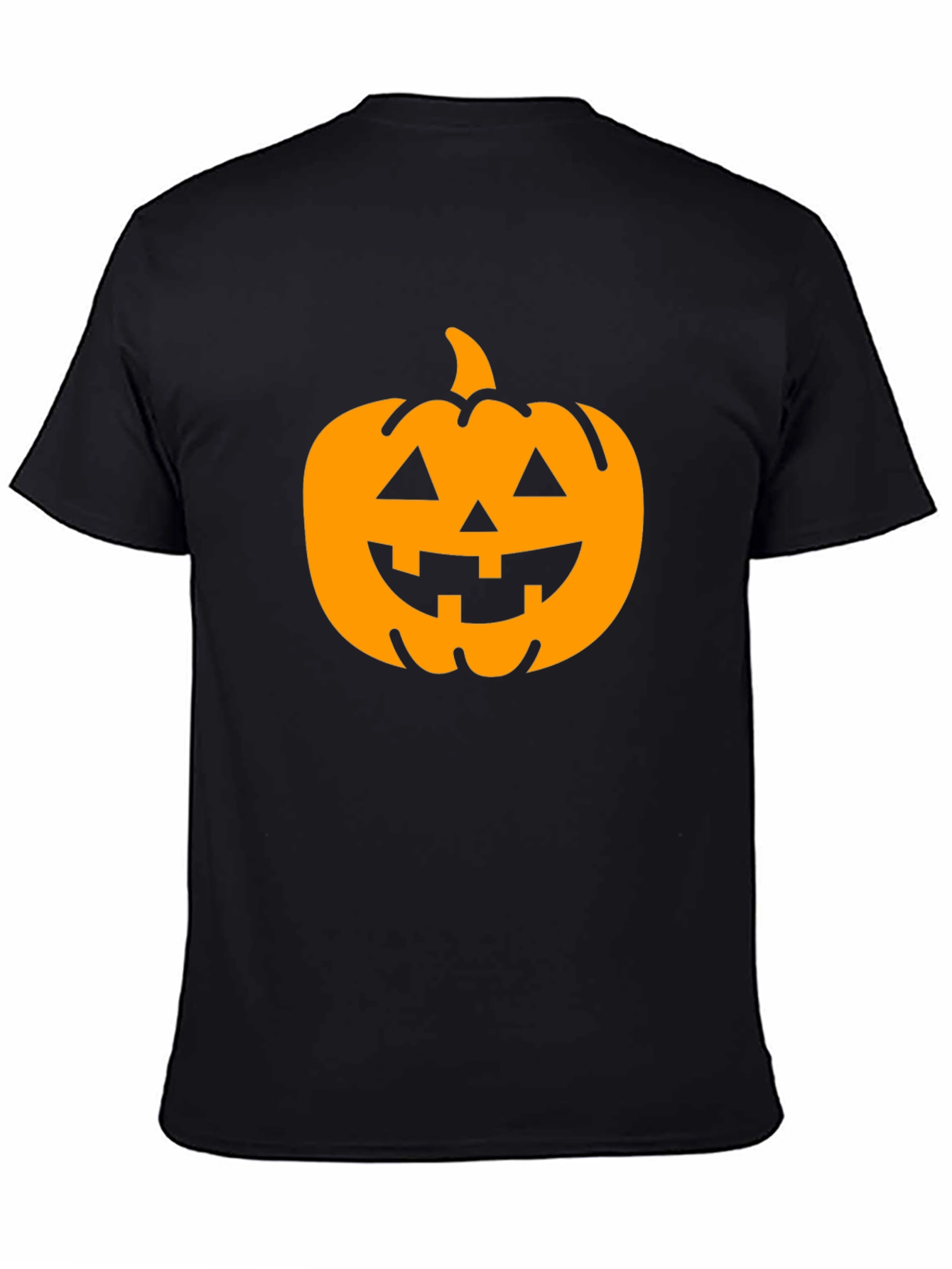 Halloween Pumpkin Graphic Tee - Black