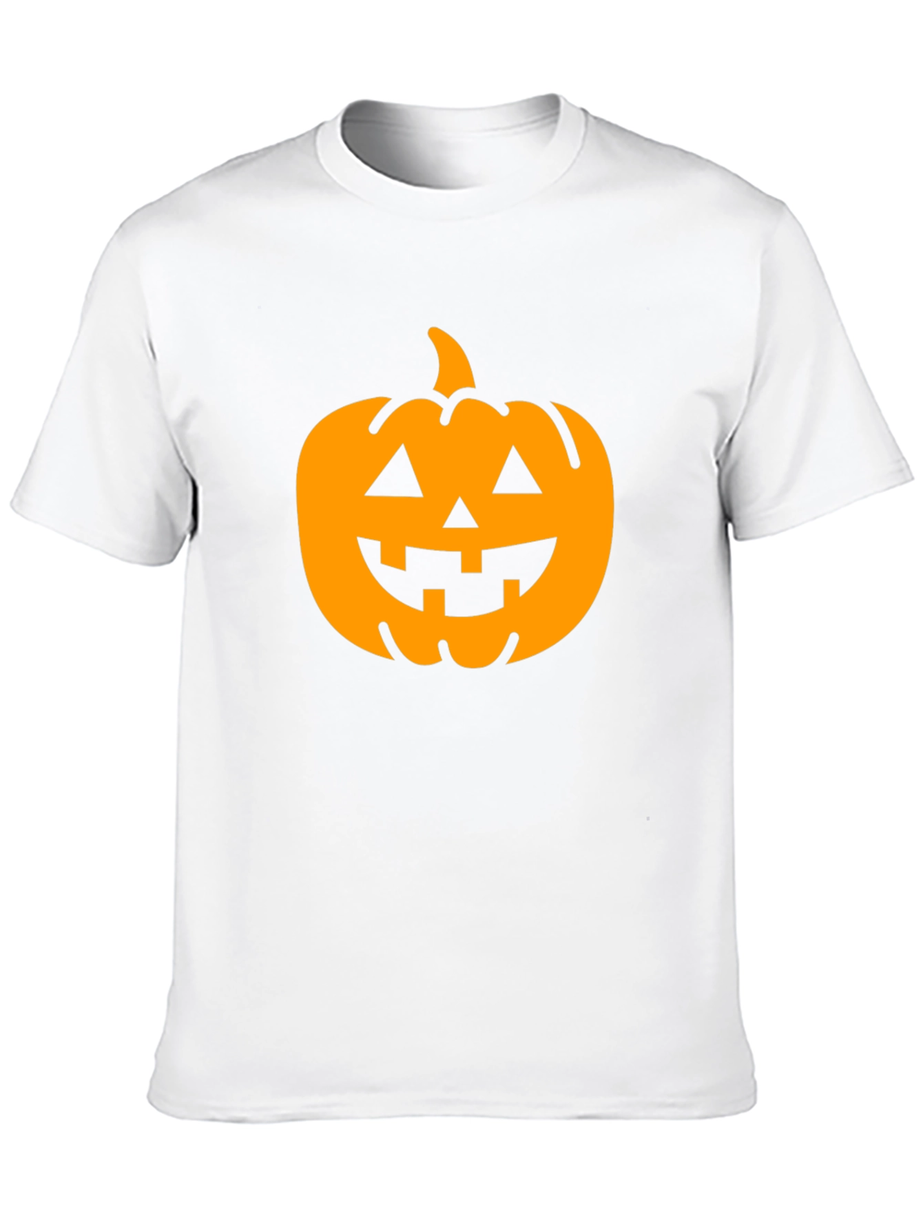 Halloween Pumpkin Graphic Tee - Black
