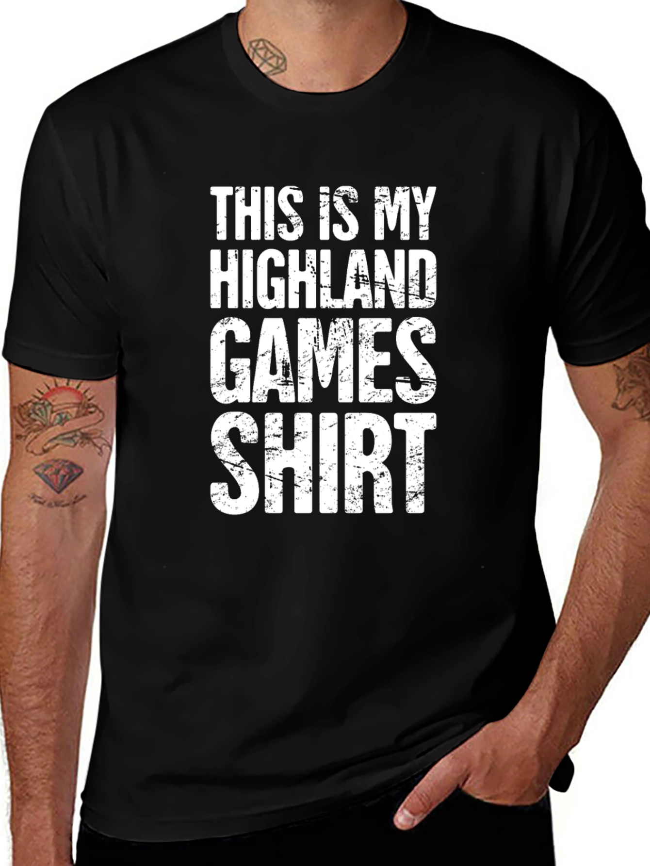 Highland Games Shirt - Mens Black Tee