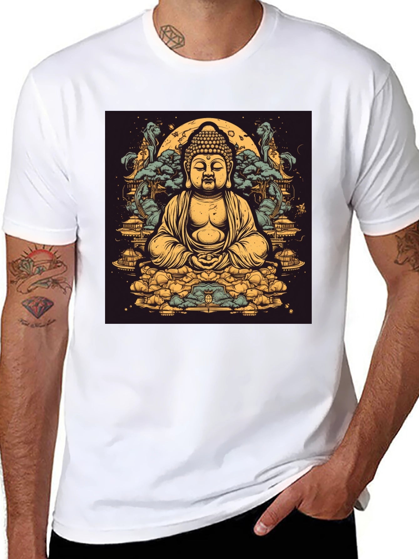 Buddha Graphic T-Shirt - Spiritual Zen Design