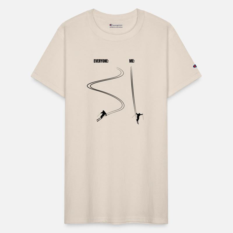 Raced down the ski slope - skier saying