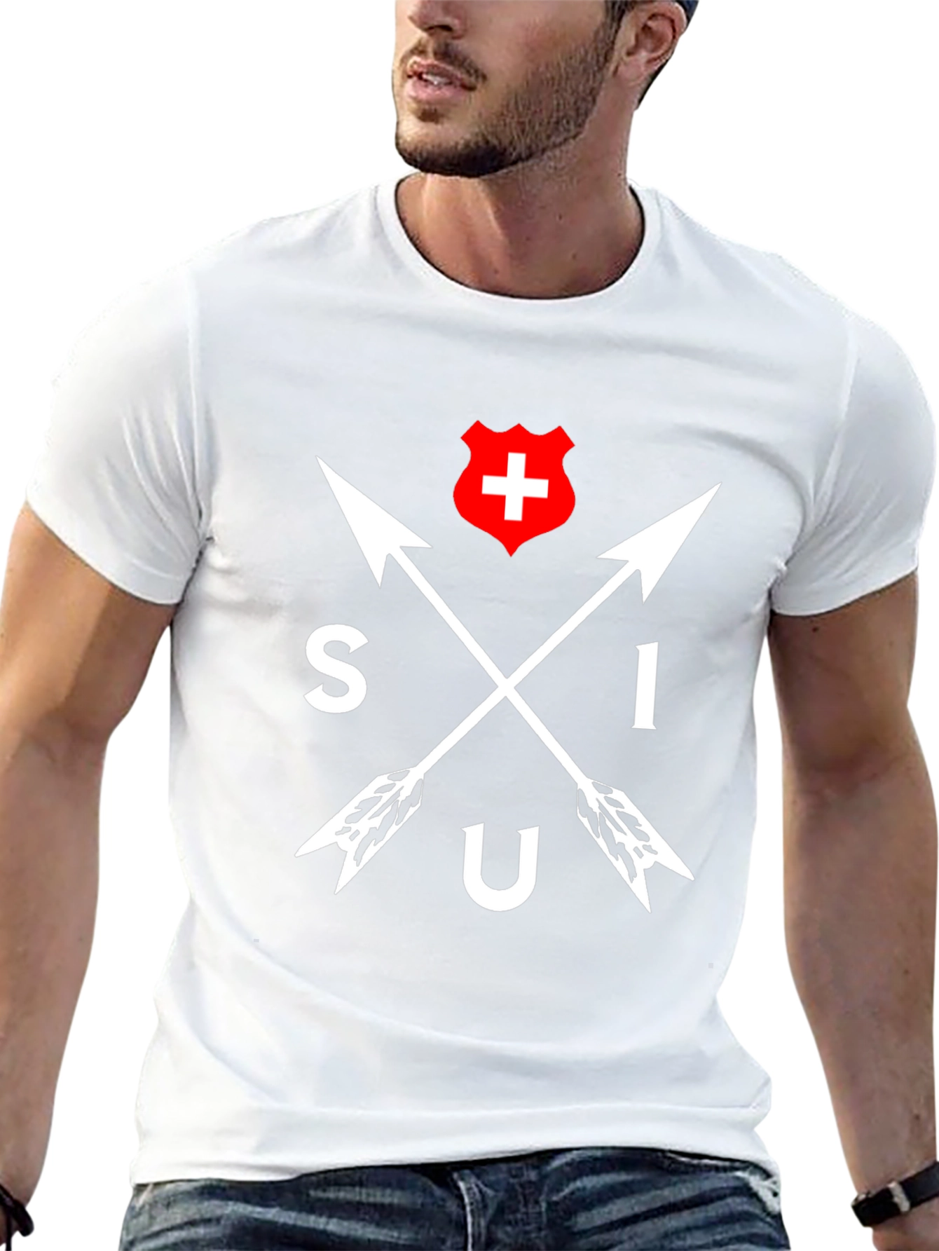 Swiss Arrows Graphic Tee - Black