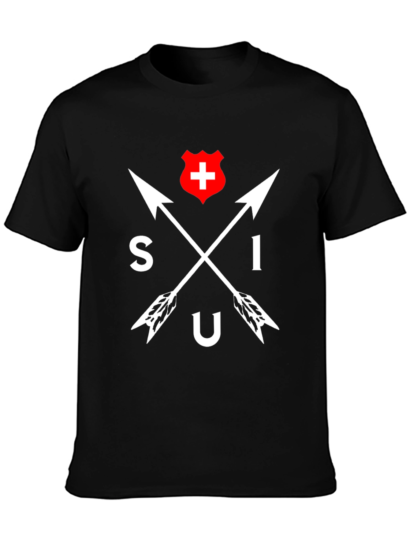 Swiss Arrows Graphic Tee - Black
