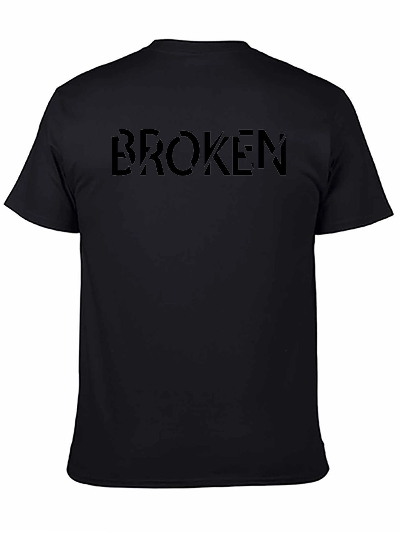 Broken Black Graphic T-Shirt - Modern Streetwear Style