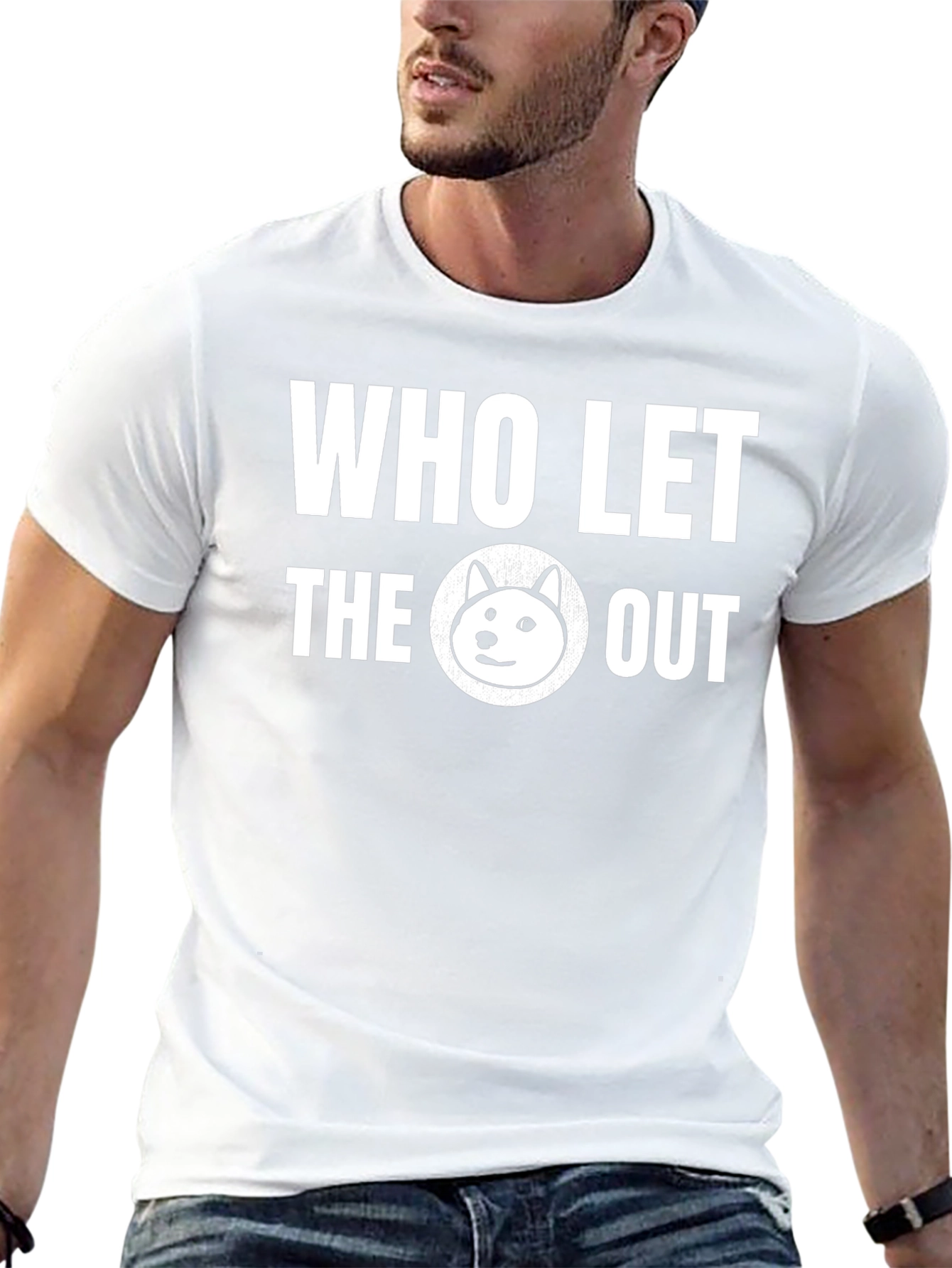Who Let the Doge Out? Black Graphic T-Shirt