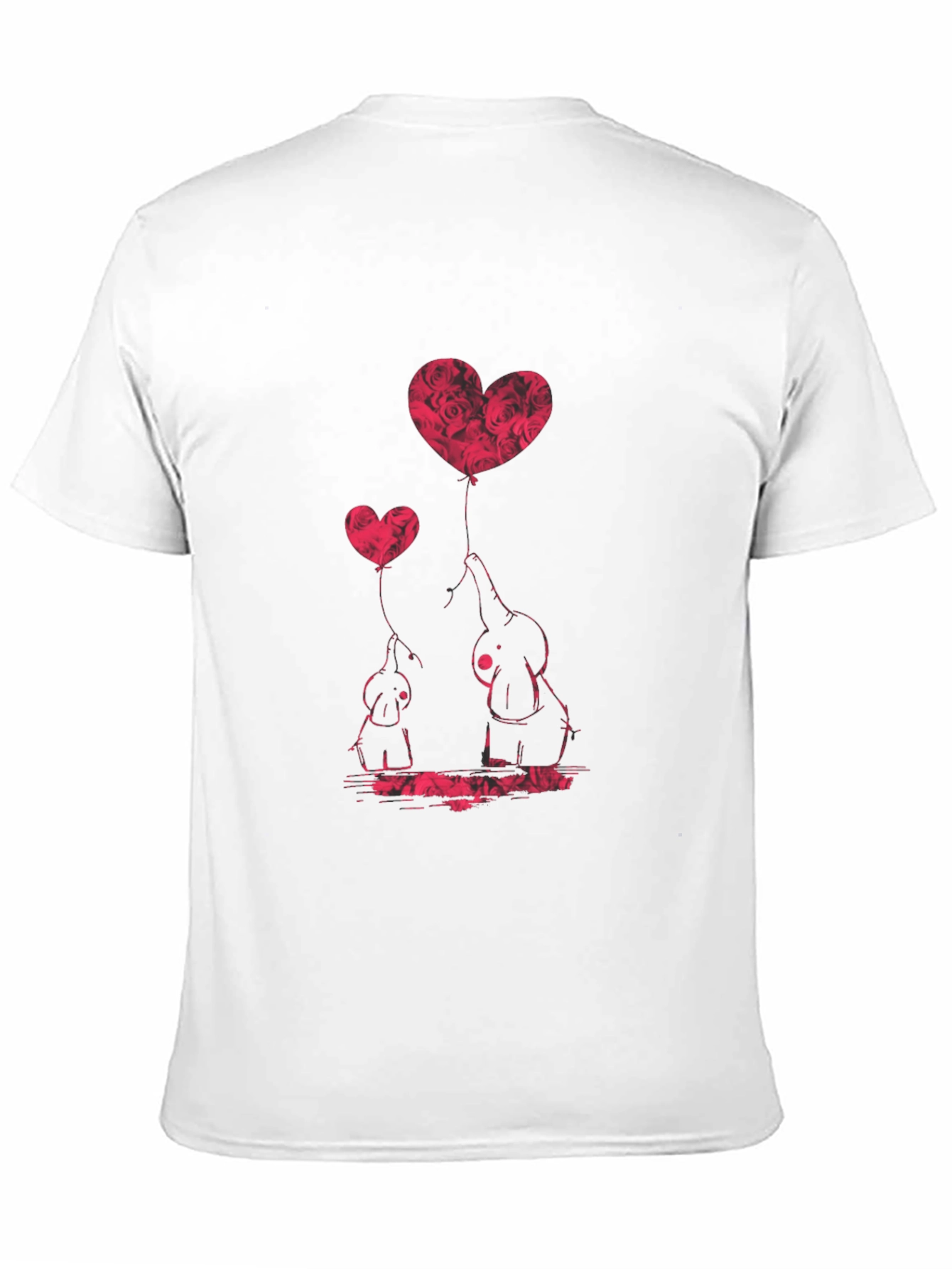 Elephant Love Heart Balloon Graphic Tee