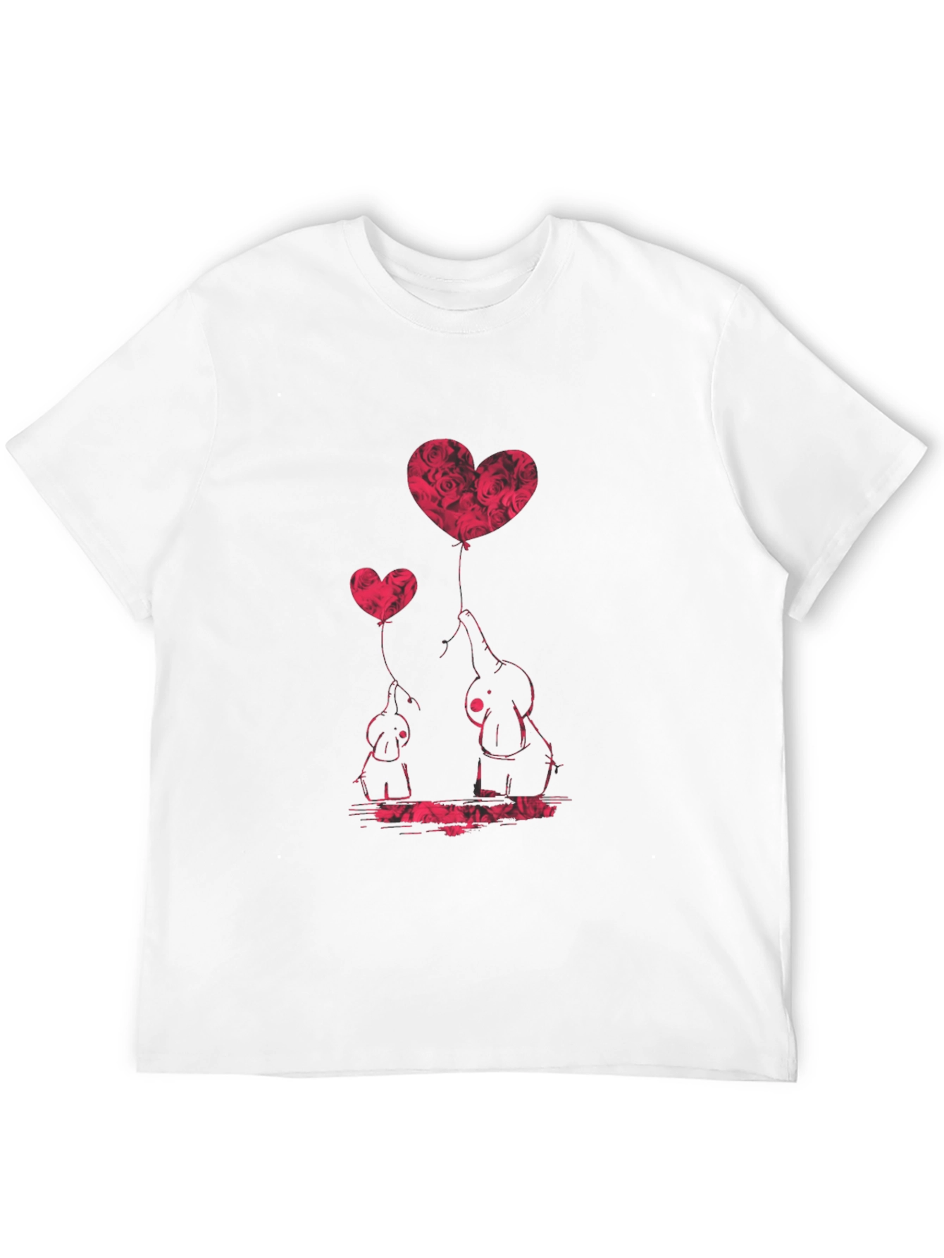 Elephant Love Heart Balloon Graphic Tee