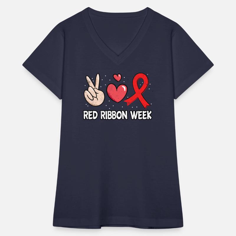 Red Peace Ribbon Week Awareness October