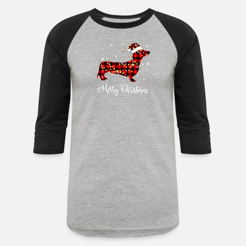 Red Plaid Buffalo Dachshund Merry Christmas Pajama