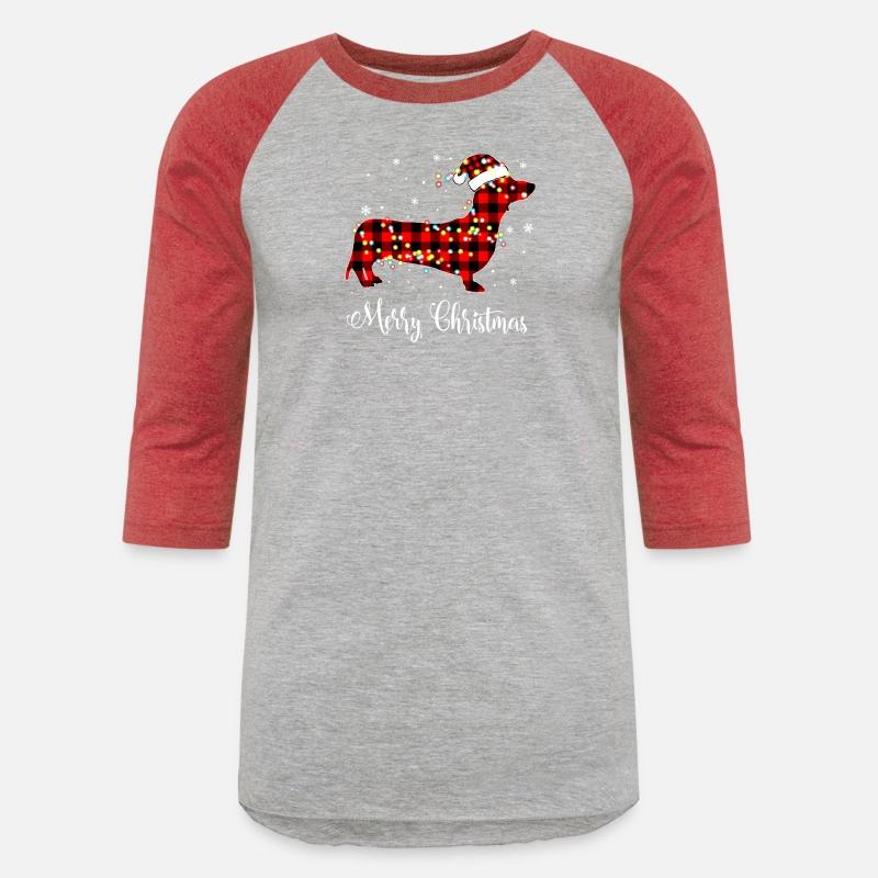 Red Plaid Buffalo Dachshund Merry Christmas Pajama