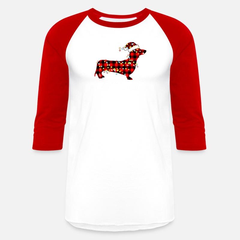 Red Plaid Buffalo Dachshund Merry Christmas Pajama