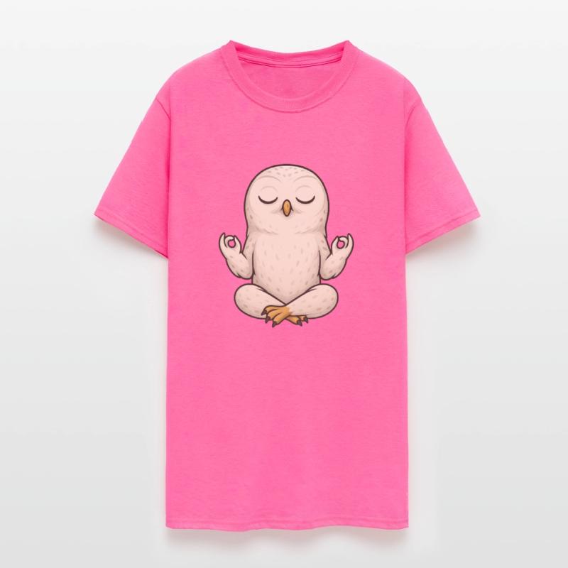 Relaxed snowy owl yoga meditation chill