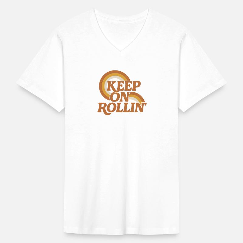 Retro 70s Keep On Rolling Motif