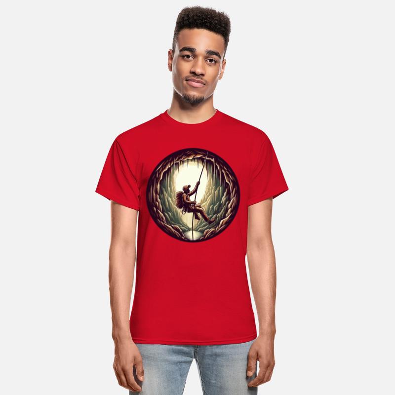 Retro vintage Caving explore adventure