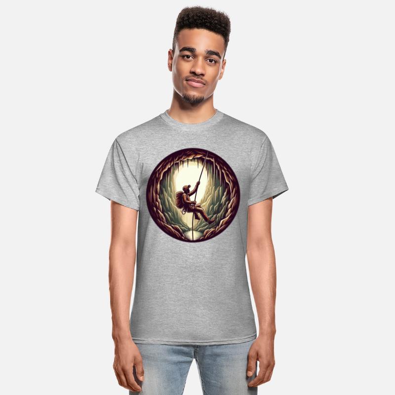 Retro vintage Caving explore adventure