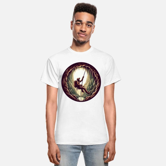 Retro vintage Caving explore adventure