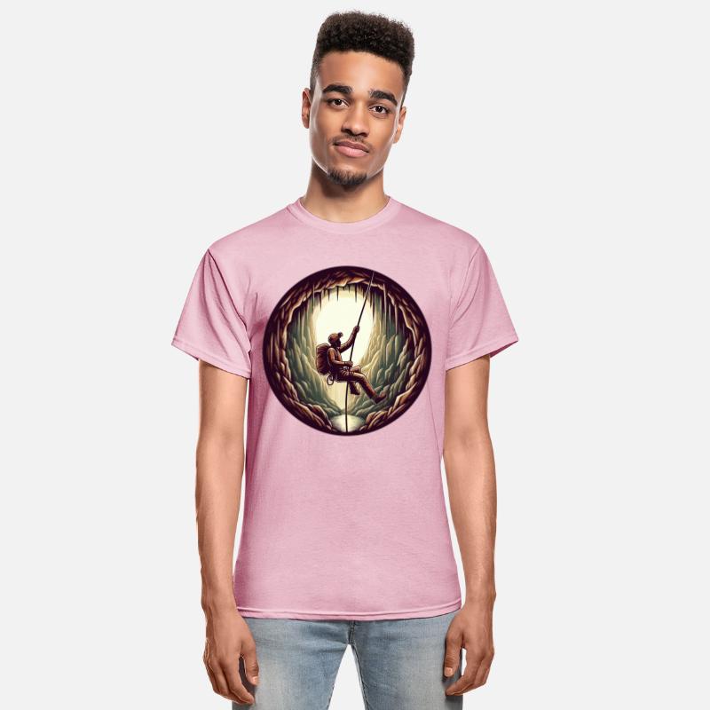 Retro vintage Caving explore adventure