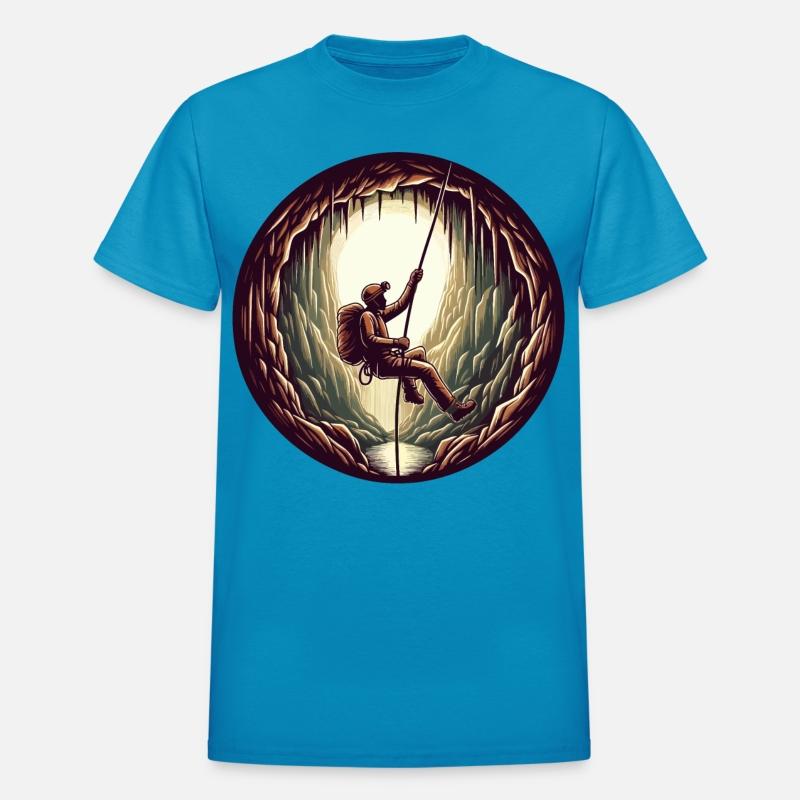 Retro vintage Caving explore adventure