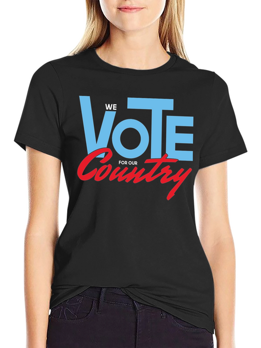 Vote For Our Country Graphic Tee - Black Cotton