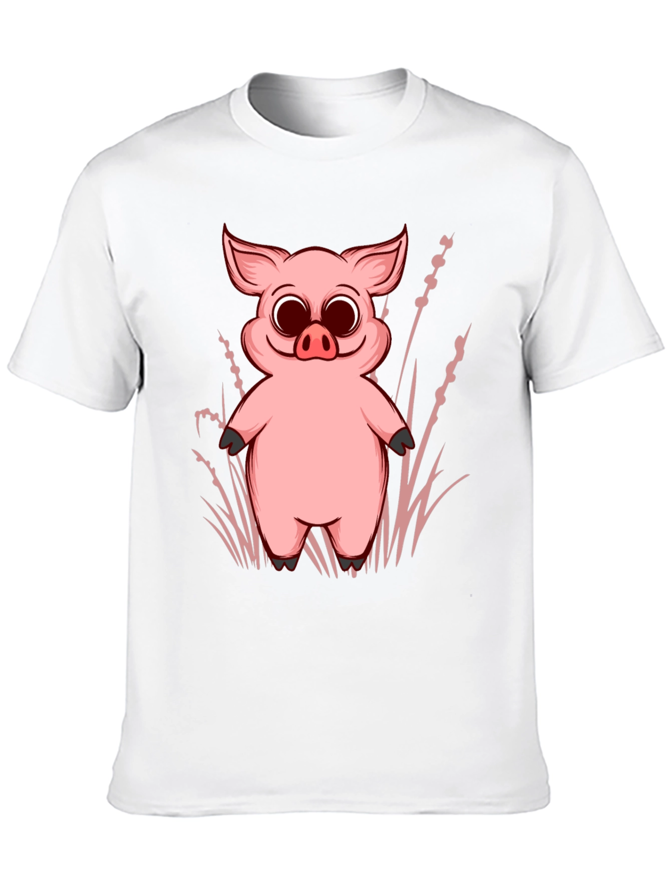 Pig Graphic Tee - Cute Cartoon Piglet Design