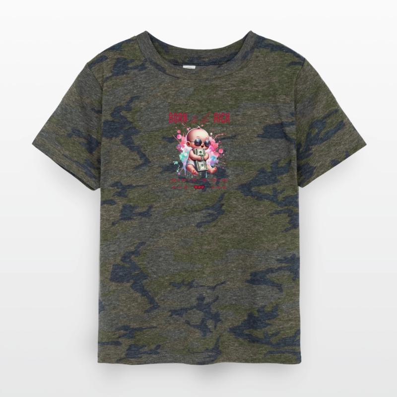 Rich Baby with Money and Sunglasses