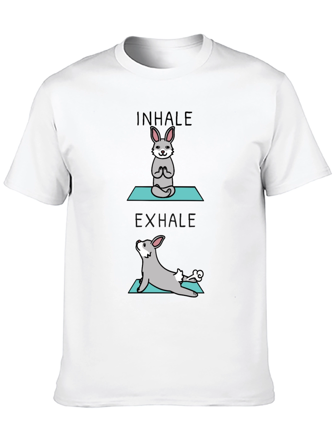 Inhale Exhale Yoga Bunny Black T-Shirt