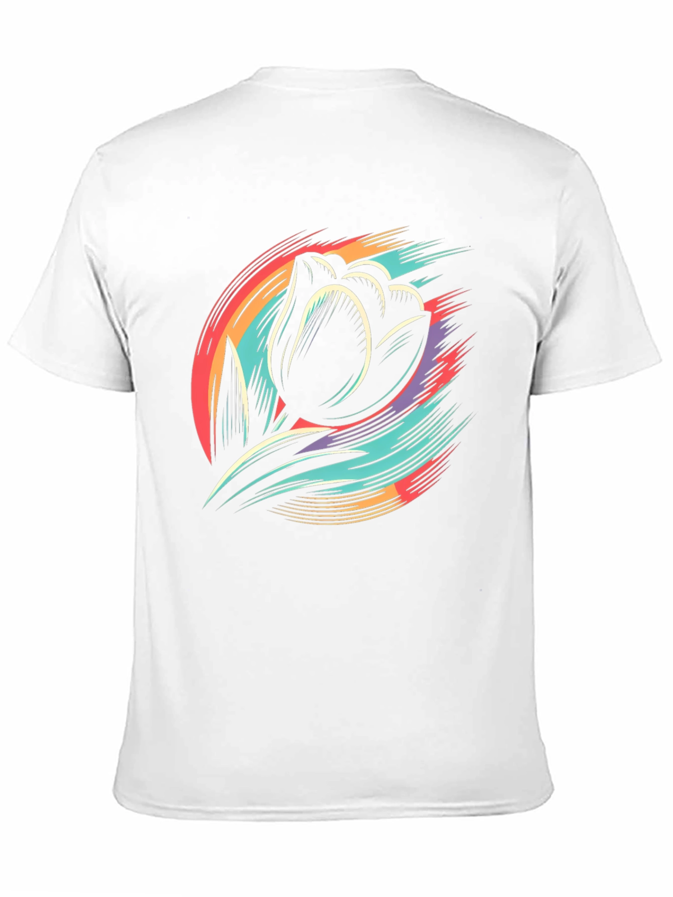 Floral Burst Graphic Tee - Black