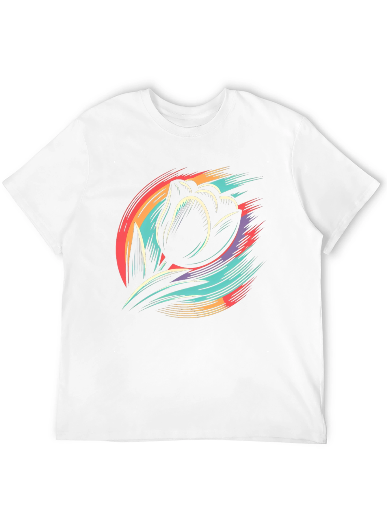 Floral Burst Graphic Tee - Black