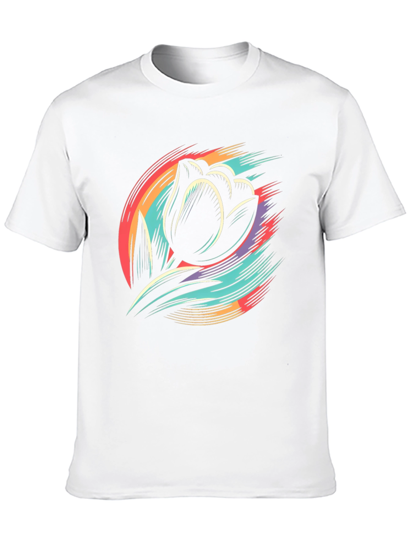 Floral Burst Graphic Tee - Black