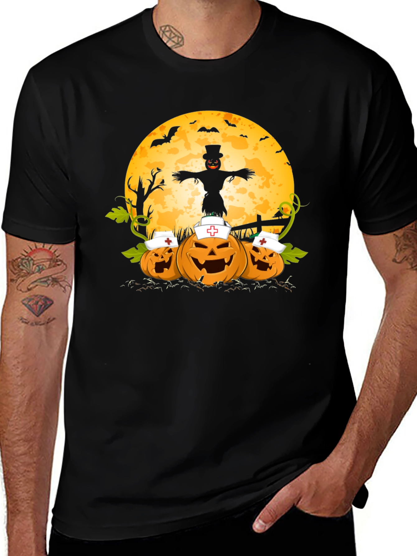 Halloween Nurse Pumpkins T-Shirt