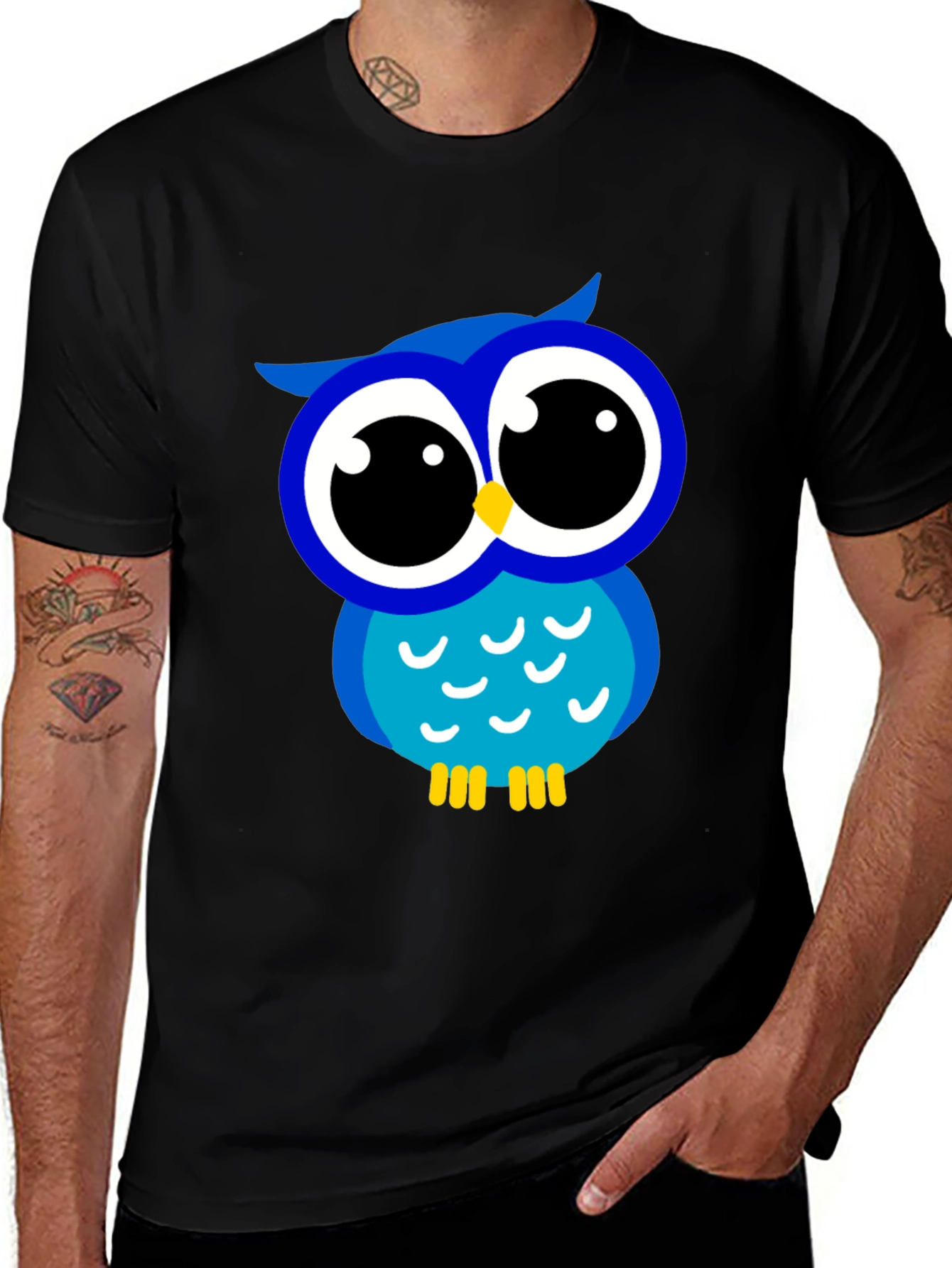 Owl Graphic Tee - Fun & Stylish Black T-Shirt