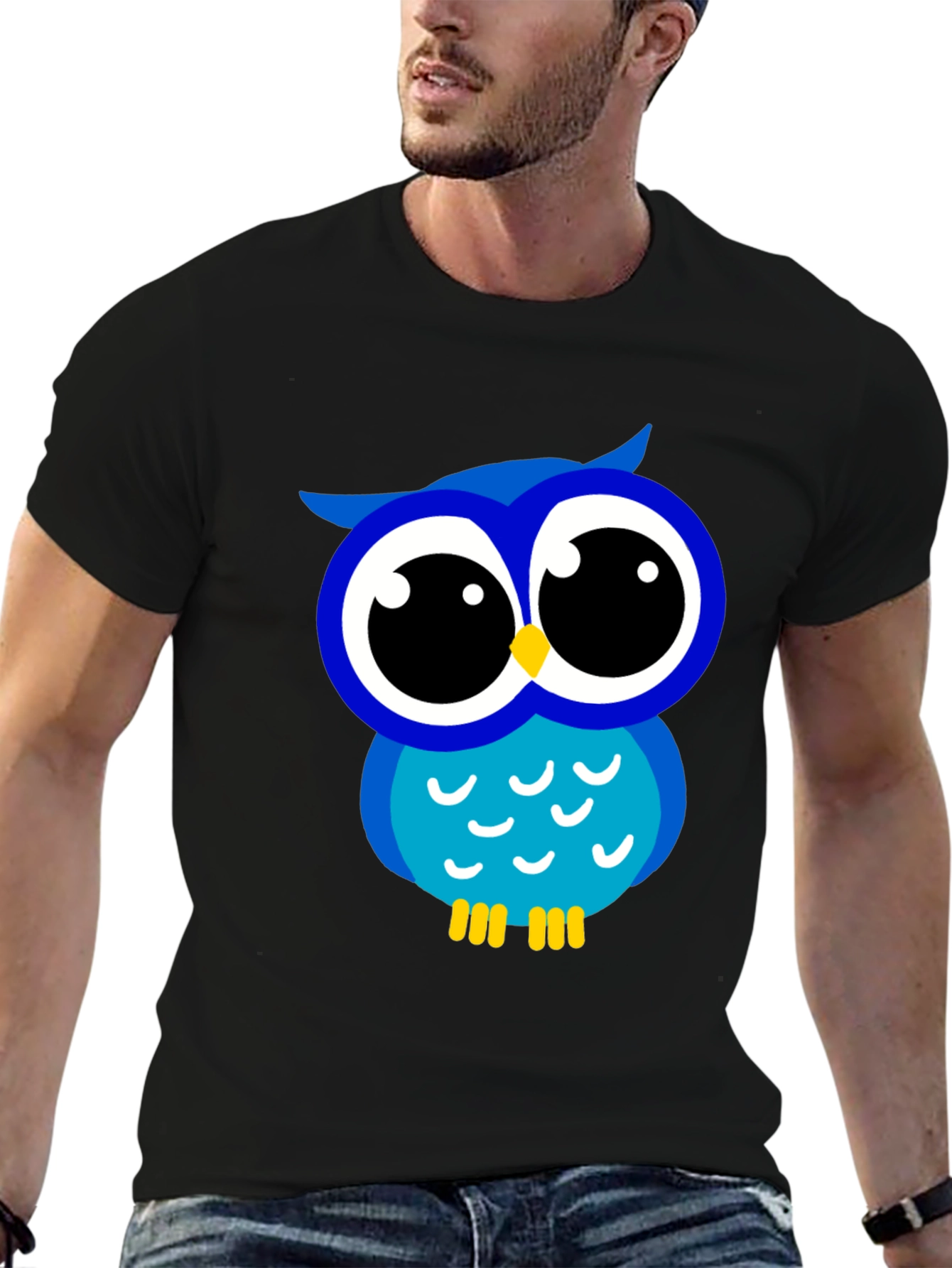 Owl Graphic Tee - Fun & Stylish Black T-Shirt