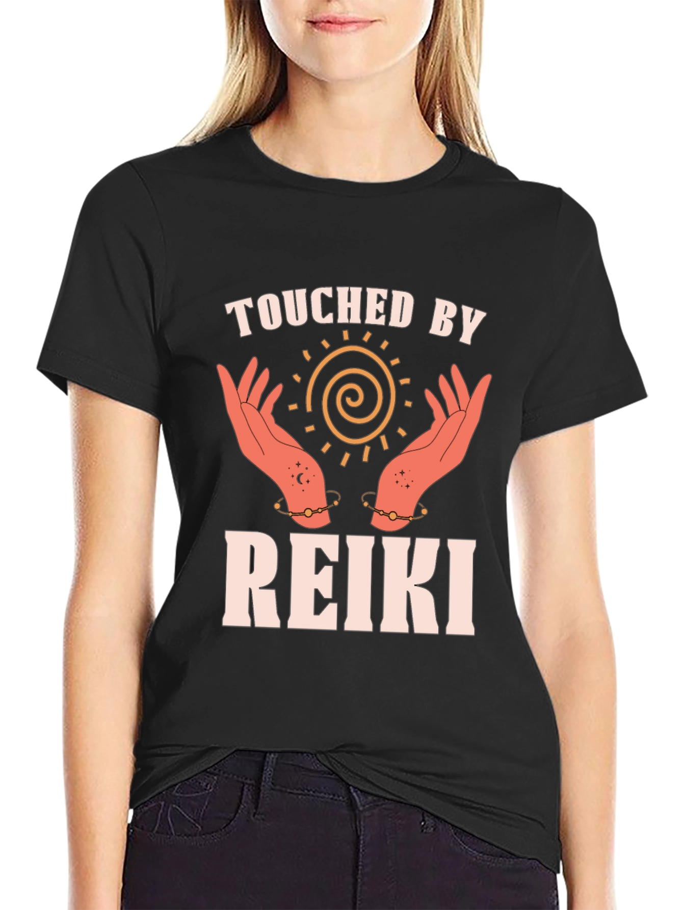 Touched by Reiki Spiritual Graphic Tee
