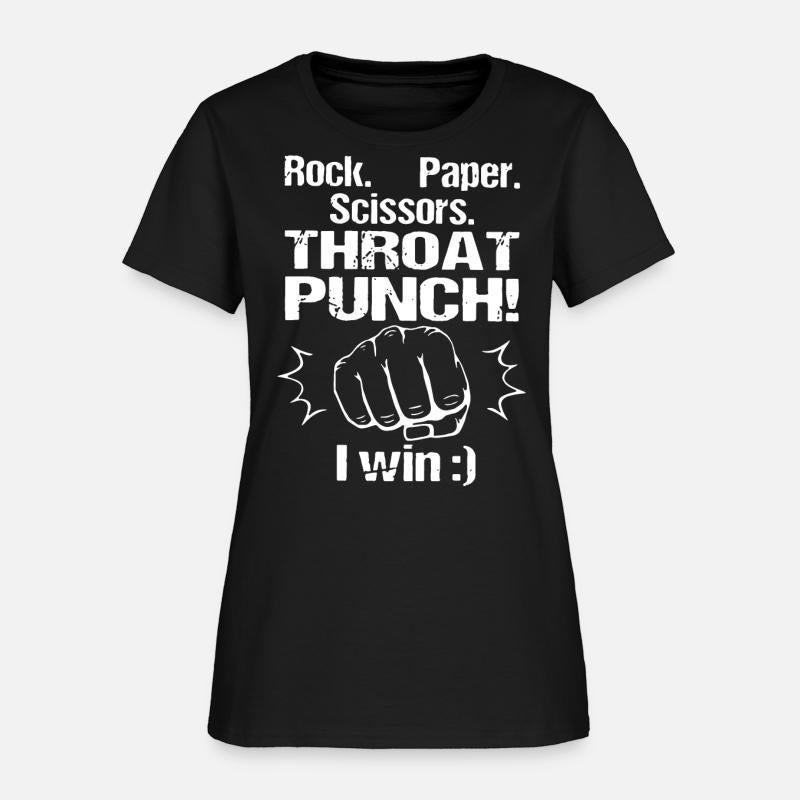 rock paper scissors throat punch I win rock