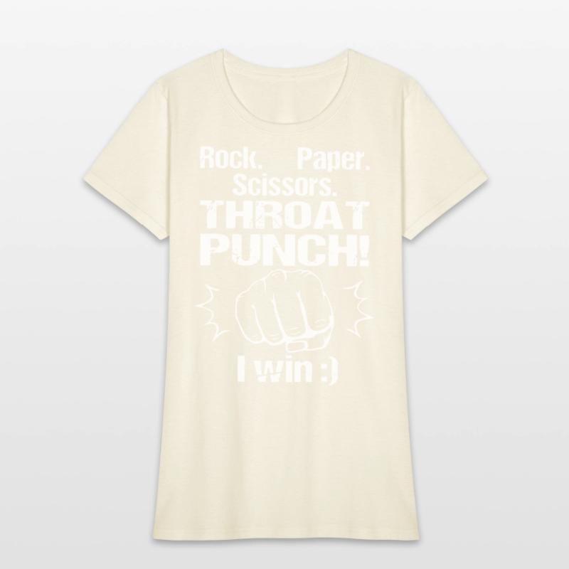 rock paper scissors throat punch I win rock