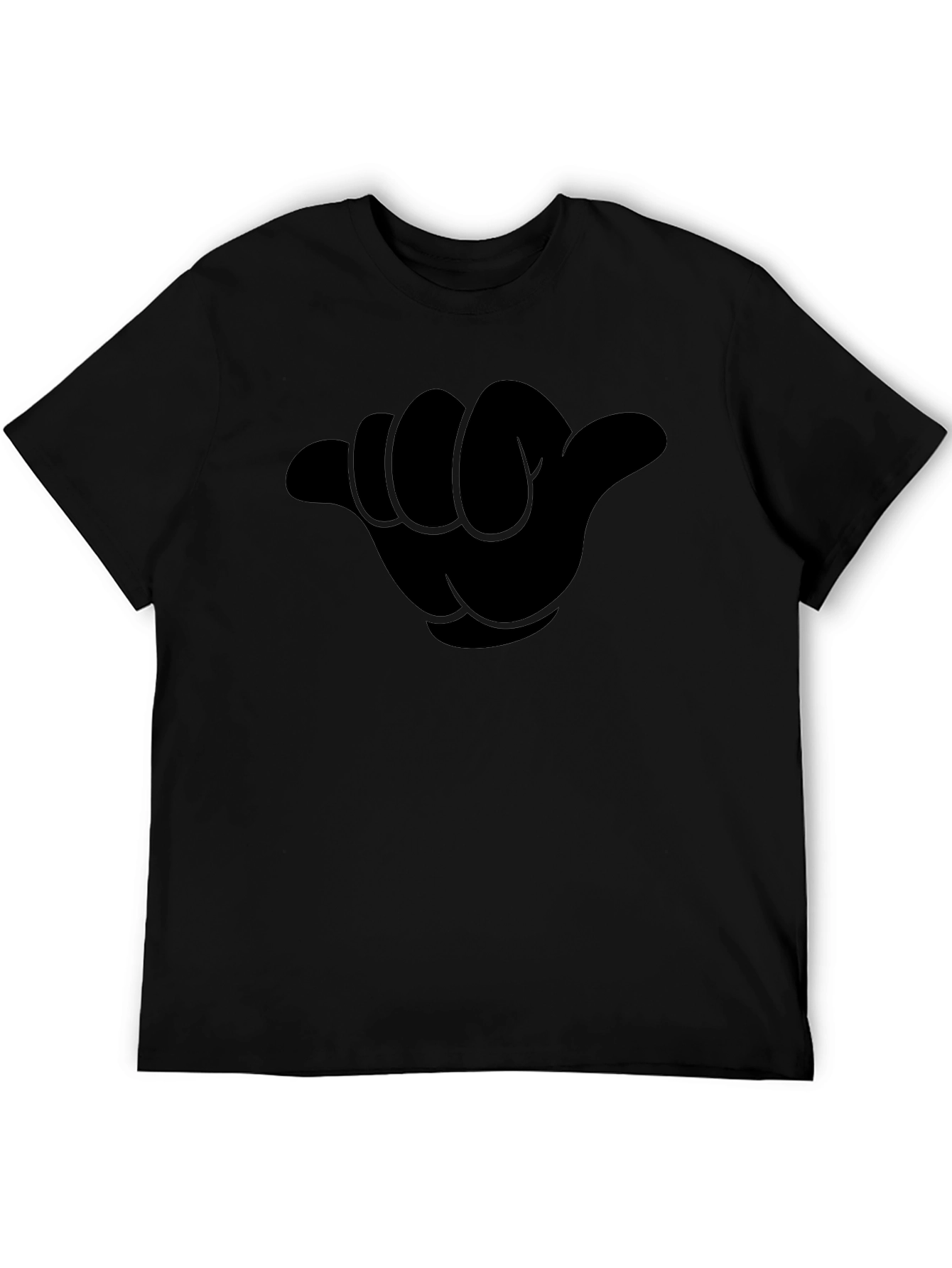 Hang Loose Graphic Tee - Black Casual T-Shirt