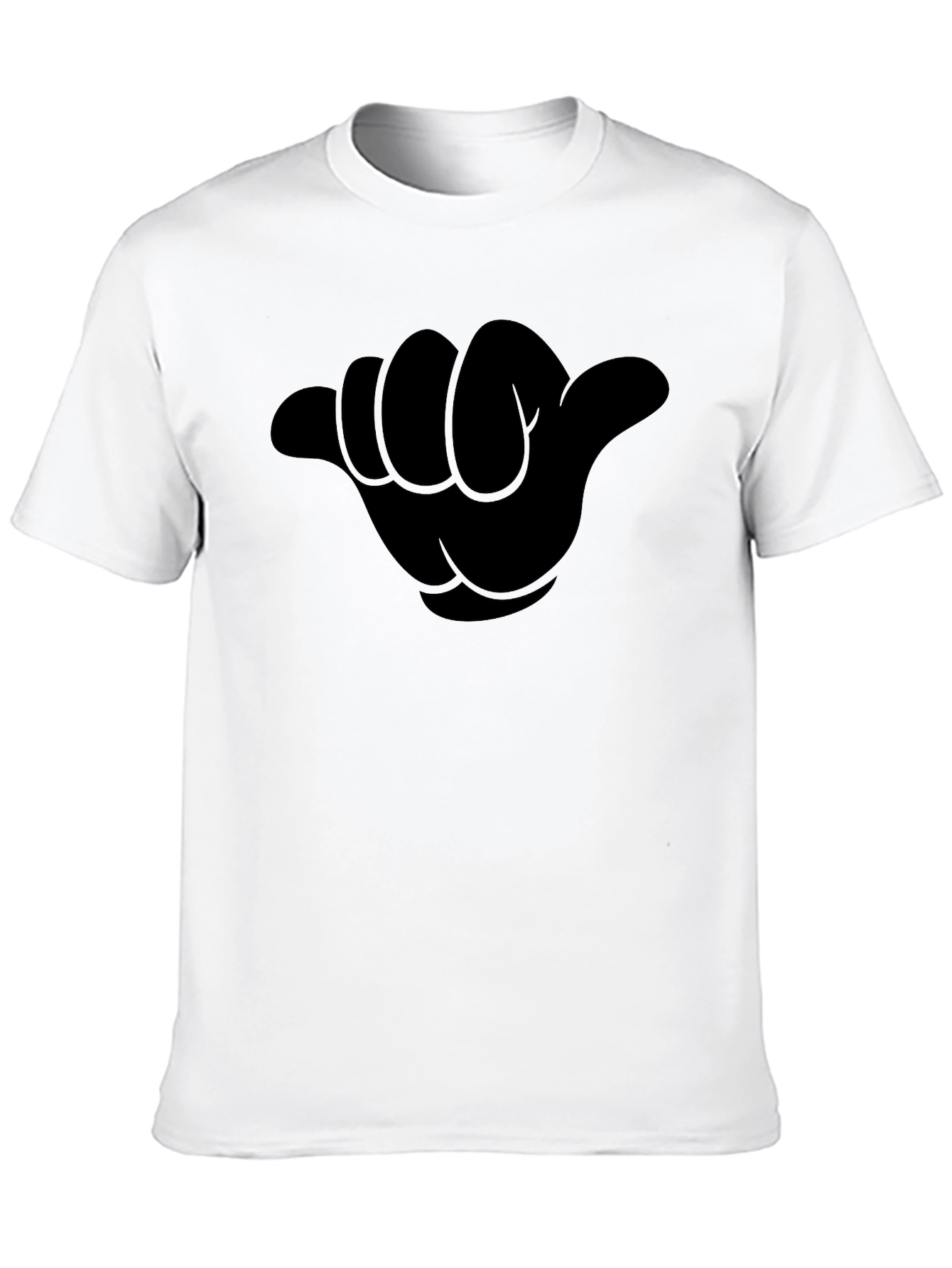 Hang Loose Graphic Tee - Black Casual T-Shirt