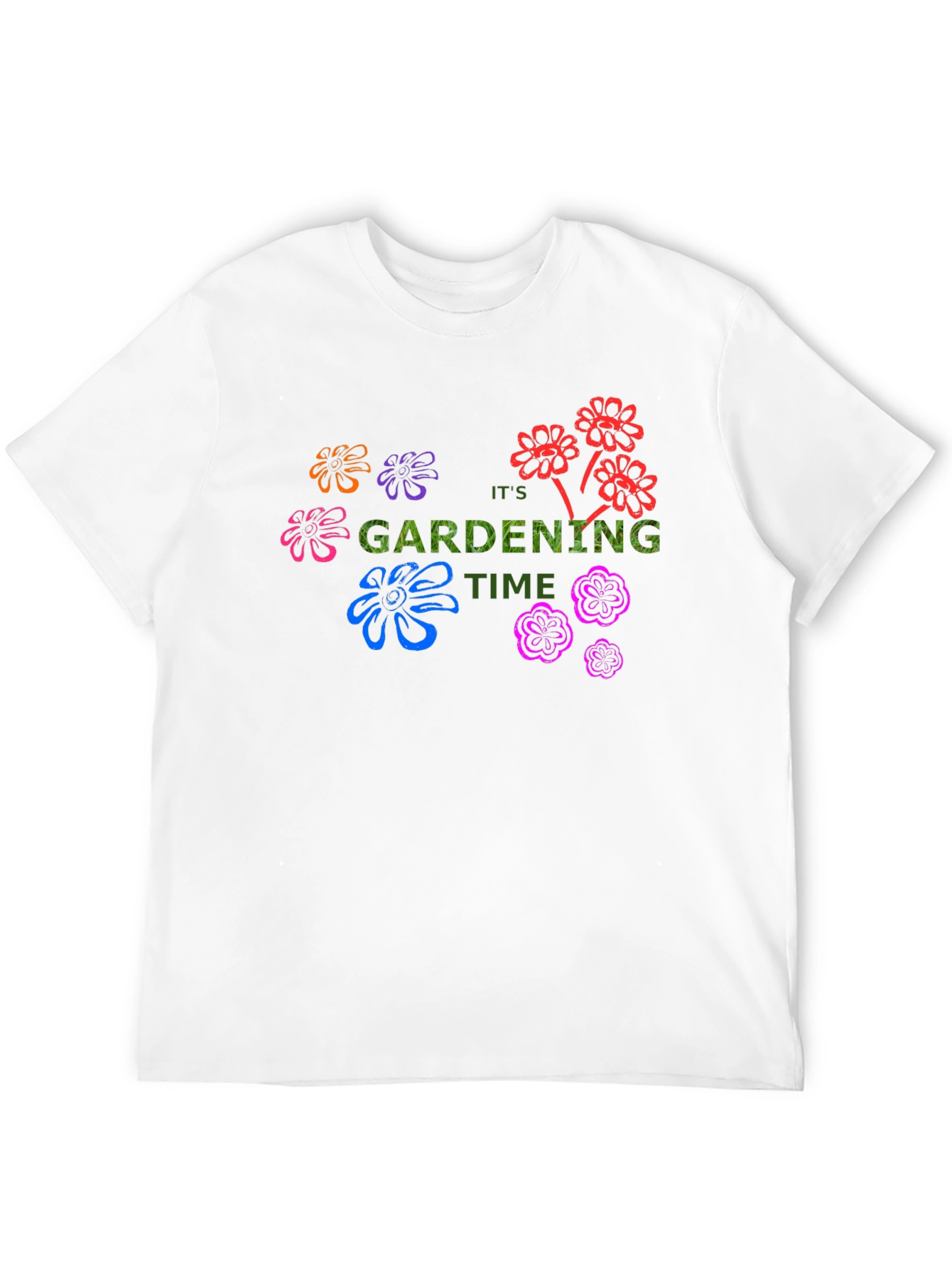 Gardening Time Black T-Shirt