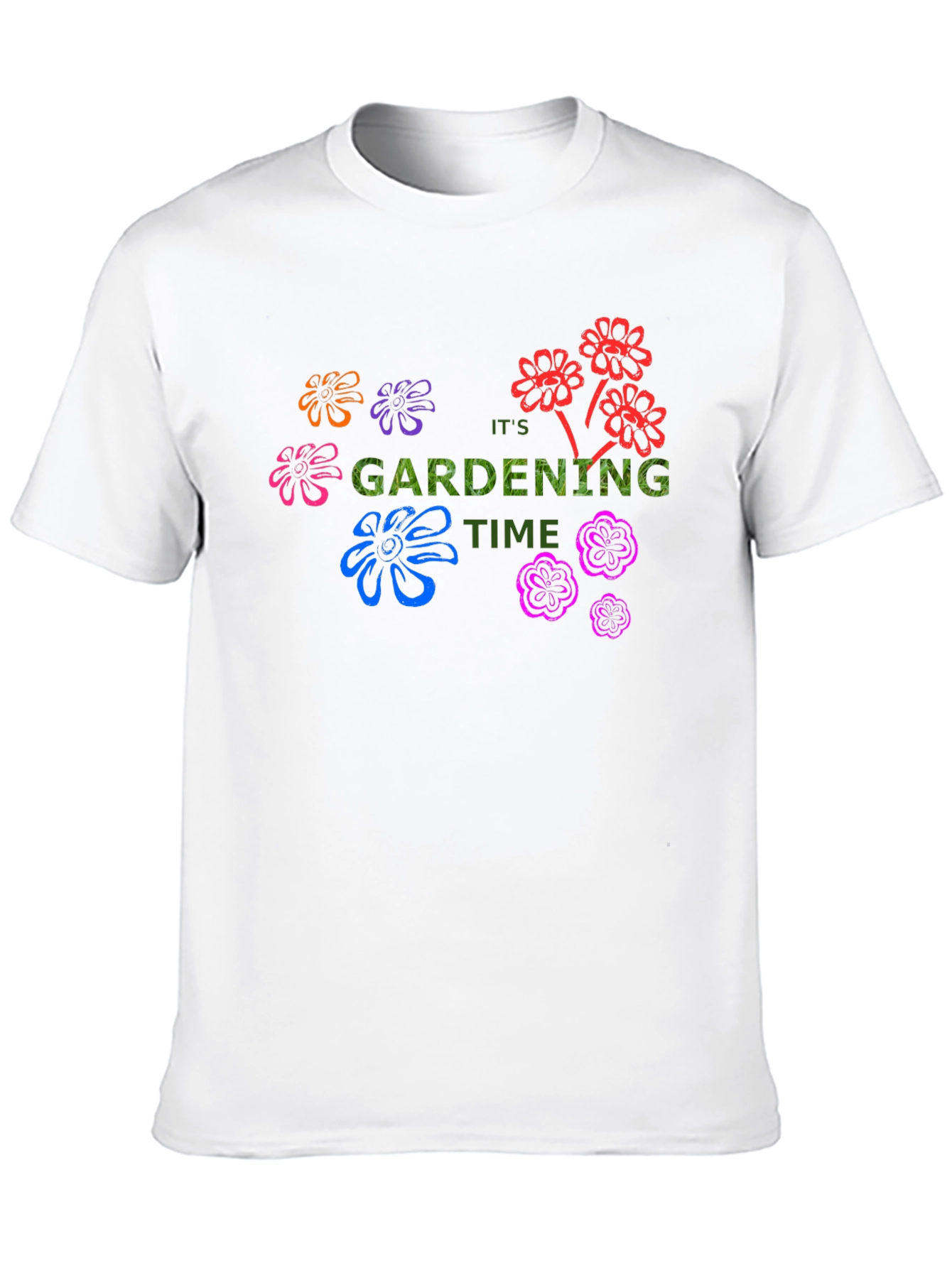 Gardening Time Black T-Shirt