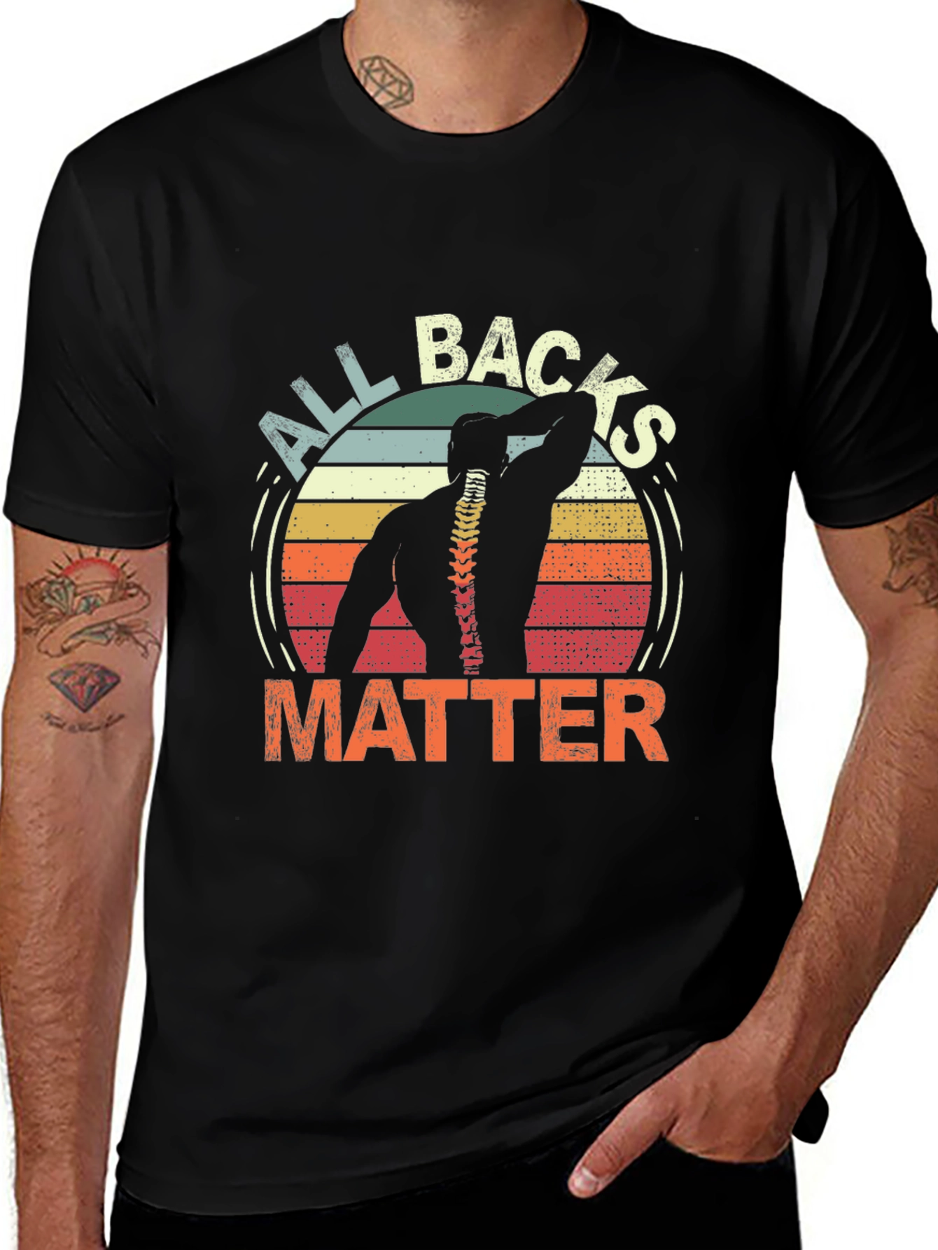 All Backs Matter Graphic Tee - Chiropractic T-Shirt