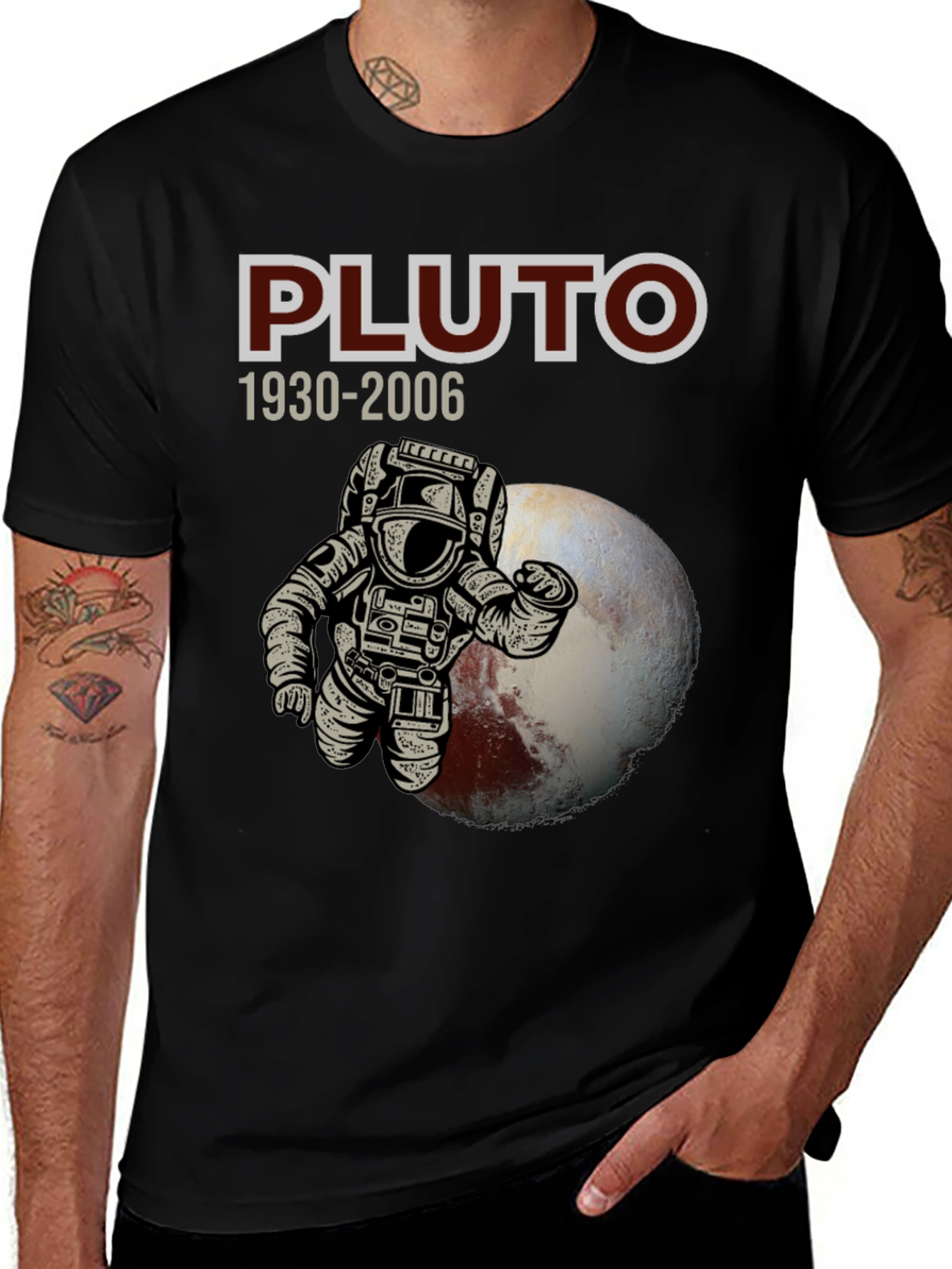 Pluto Astronaut Graphic T-Shirt - Never Forget