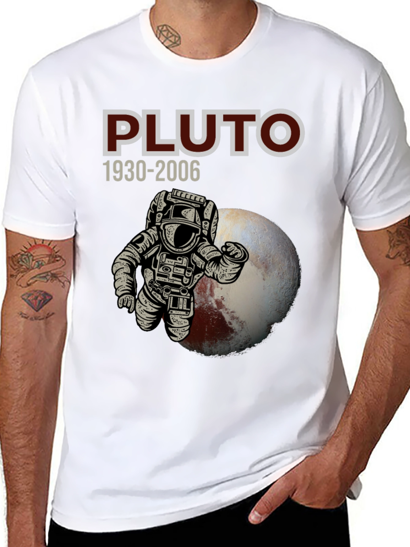 Pluto Astronaut Graphic T-Shirt - Never Forget