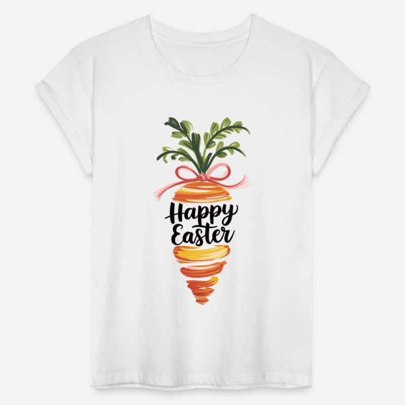 Rustic Easter Carrot – Hand-Painted Spring Shirt