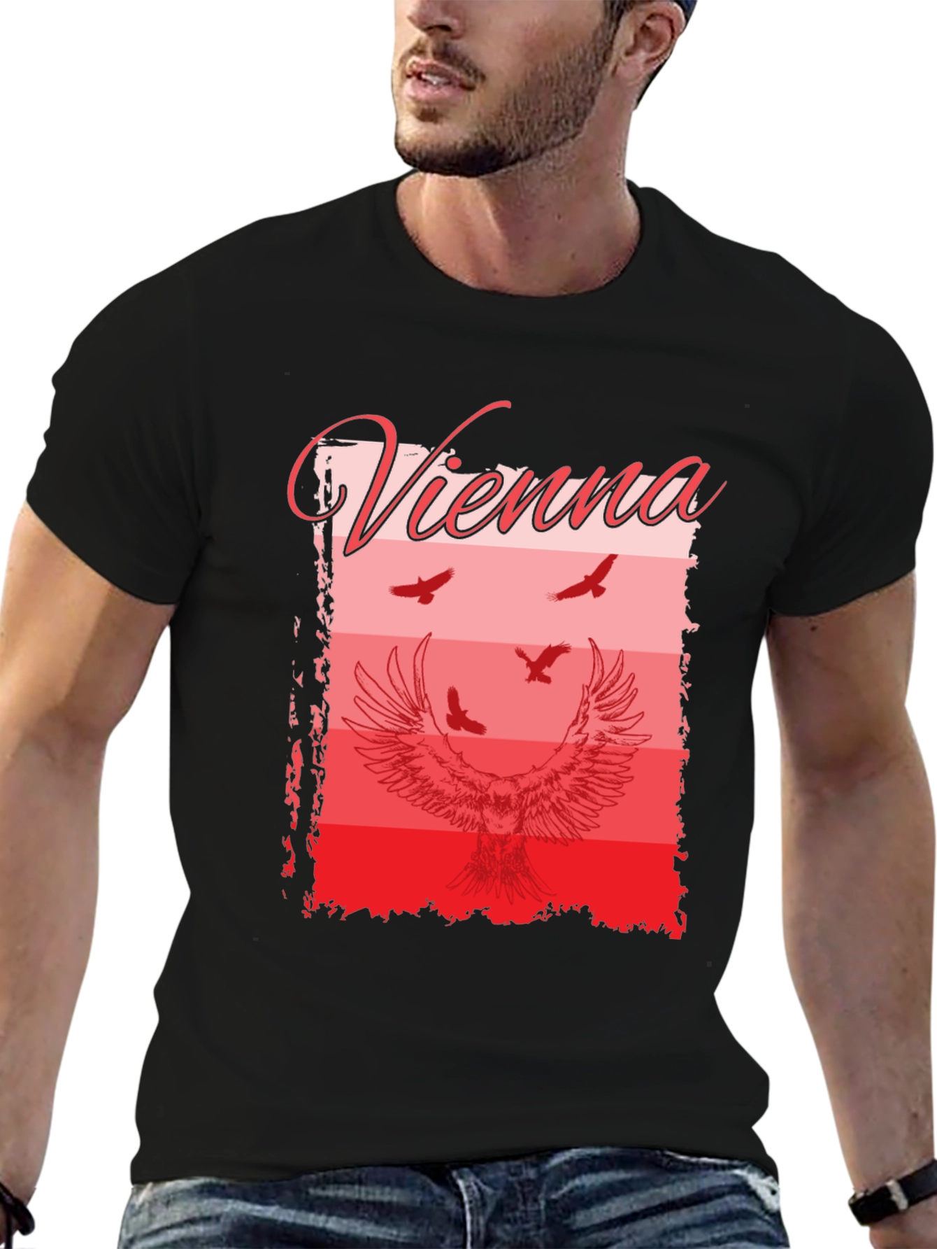 Vienna Eagle Graphic T-Shirt | Stylish City Souvenir Tee