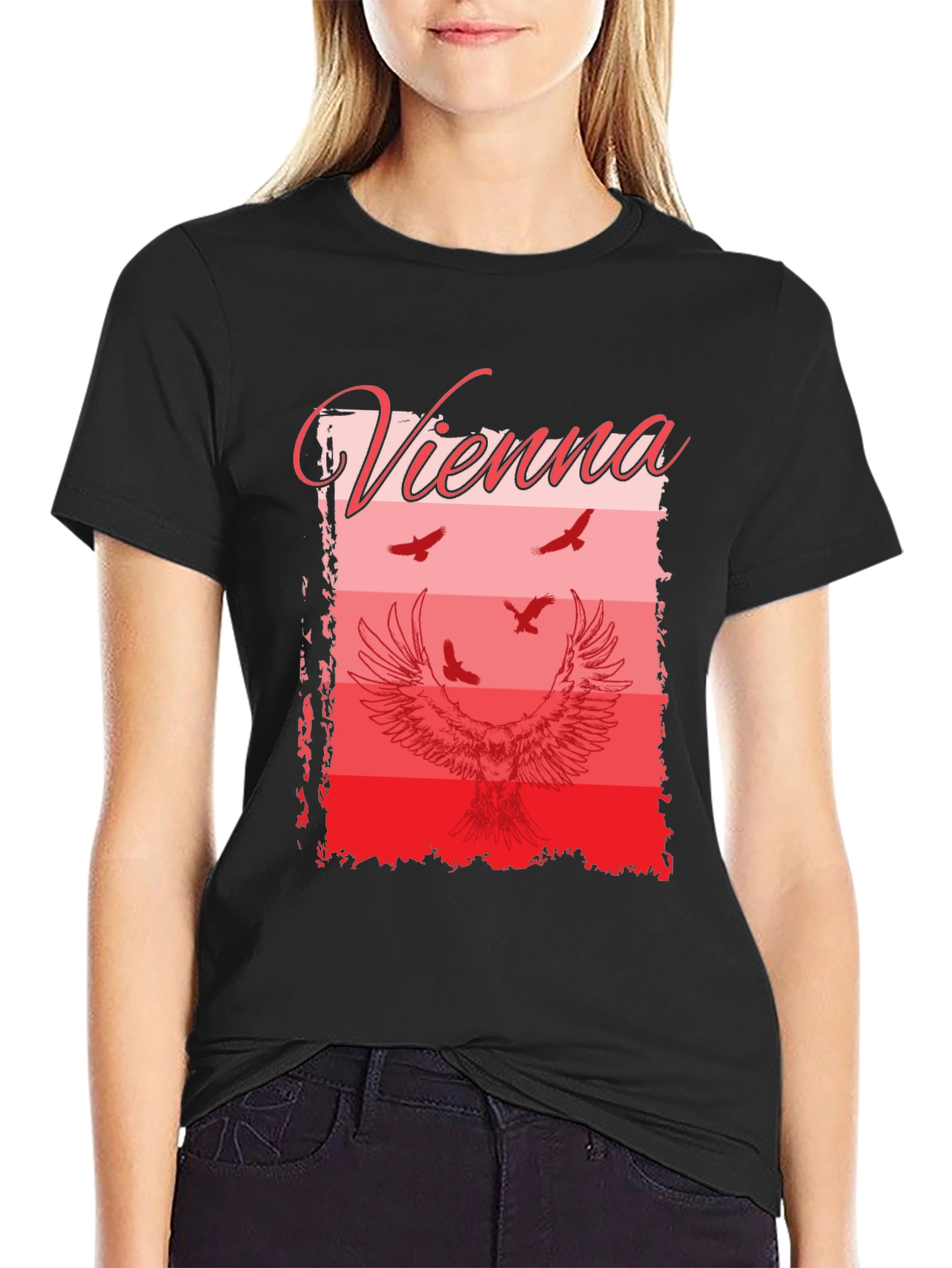 Vienna Eagle Graphic T-Shirt | Stylish City Souvenir Tee